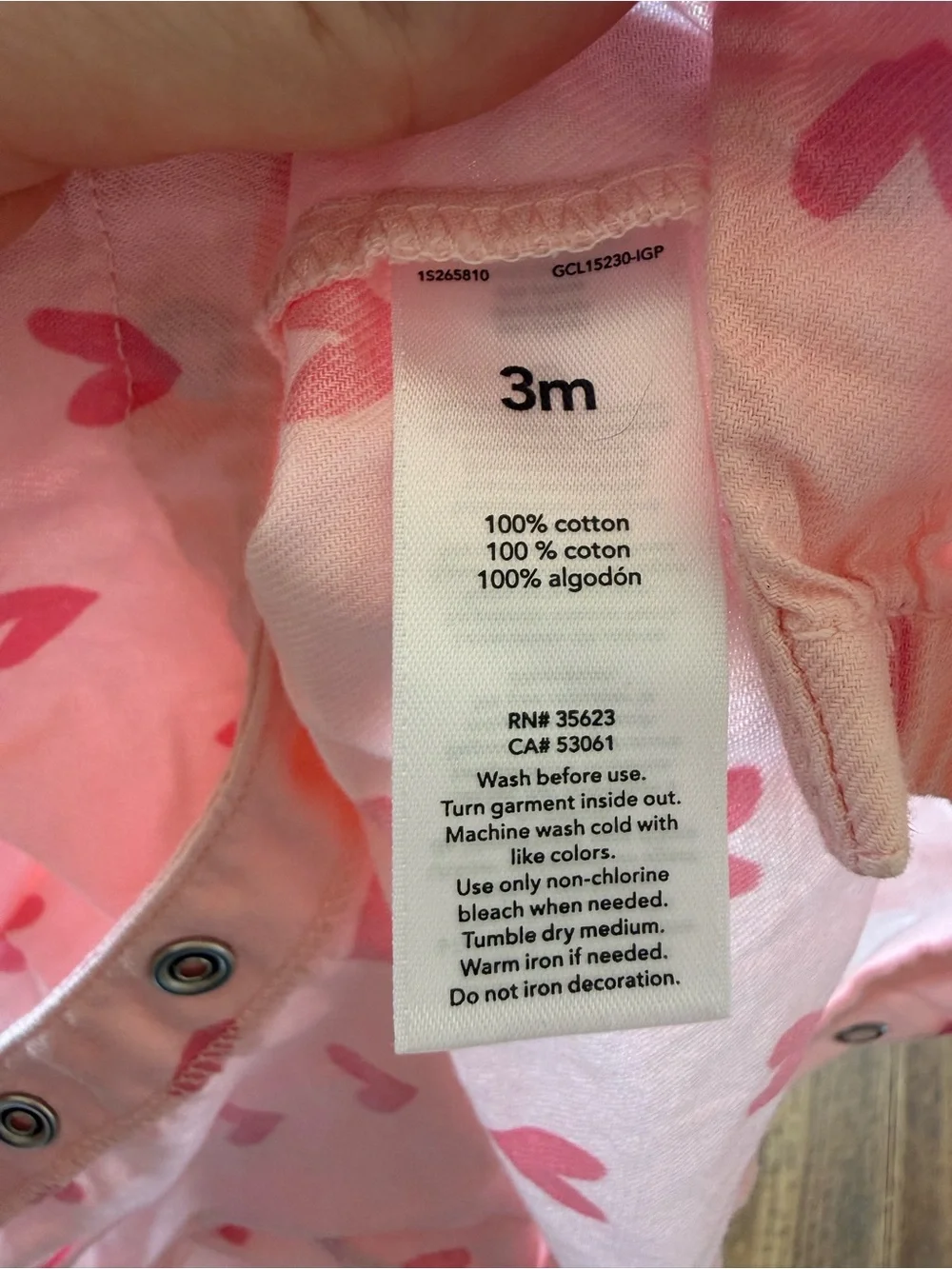 100% cotton 3m baby girl clothing bundle
